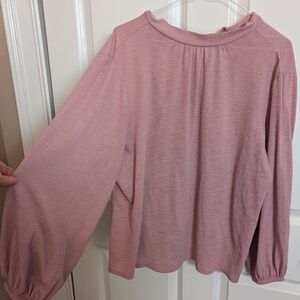 Jennifer Lopez Mauve Long Sleeve Blouse